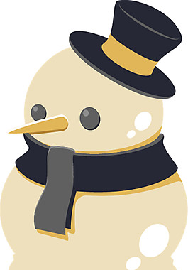 卡通圣诞雪人PNG元素