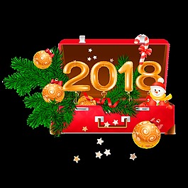 2018圣誕禮盒裝飾素材