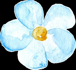 芬芳花卉卡通透明素材