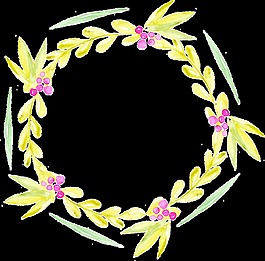 創(chuàng)意花環(huán)卡通透明素材