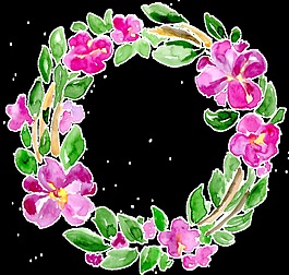 可愛花環(huán)卡通透明素材