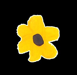 清新黃色碎花通透明素材