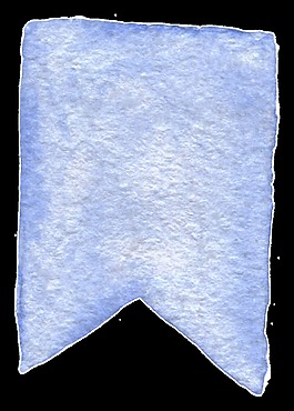 藍(lán)色掛飾卡通水彩透明素材