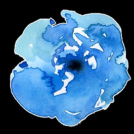 油畫花卉透明素材
