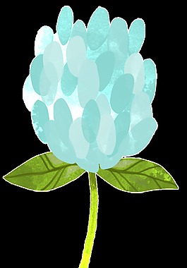 水彩點(diǎn)綴花卉透明素材
