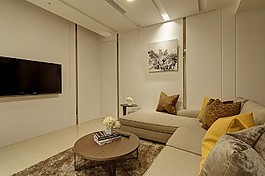 暖色沙發(fā)客廳現(xiàn)代效果圖