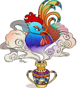 创意诅咒花瓶png元素素材