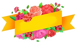 創(chuàng)意黃色標(biāo)簽和玫瑰png元素素材
