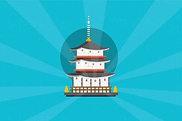 復古背景與日本建筑背景模板
