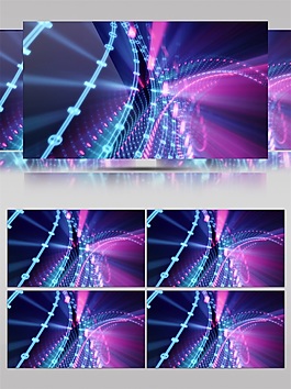 夢(mèng)幻紫色光感粒子高清視頻素材