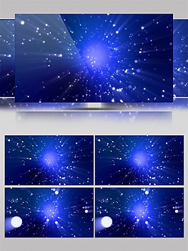 藍(lán)色夢(mèng)幻粒子高清視頻素材