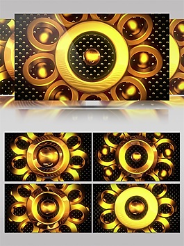 金色創(chuàng)意花朵視頻素材高清