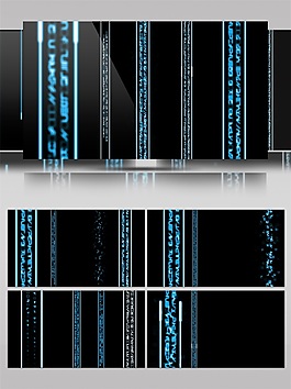 藍(lán)色光效粒子線條高情視頻素材