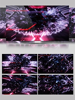 炫酷彩色水晶高情视频素材