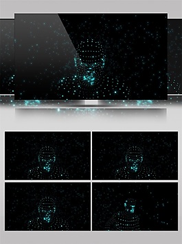 黑色科技星空高清視頻素材