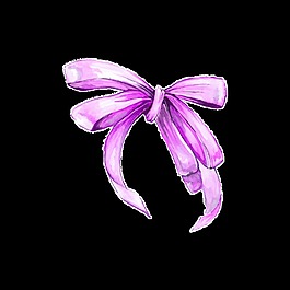 紫色蝴蝶結透明素材