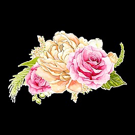 春季花卉卡通透明素材