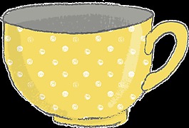 黃色杯子卡通透明素材