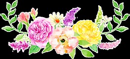 艷麗時(shí)尚花叢卡通透明素材