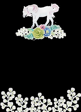 春季卡通動(dòng)物花卉透明素材
