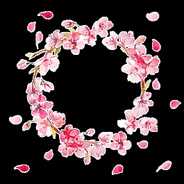 粉色少女心花環(huán)卡通透明素材