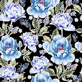 優(yōu)雅花卉卡通透明素材
