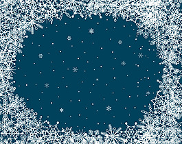 矢量雪花邊框圣誕節(jié)背景素材