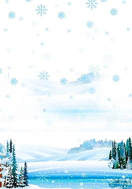 浪漫雪花冬季背景