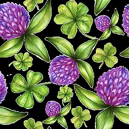 漫天花葉卡通透明素材