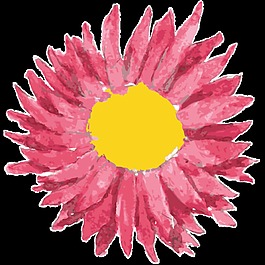 蛋黃花蕊卡通透明素材