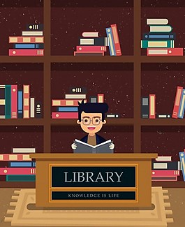看書讀書矢量素材