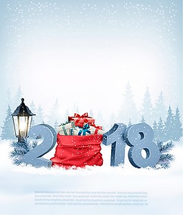 2018圣誕禮物矢量素材