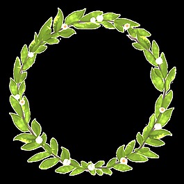 節(jié)日花環(huán)卡通透明素材