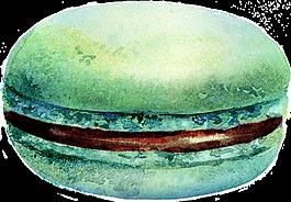 時(shí)尚水彩食物2通透明素材