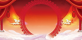 紅色精美2018狗年背景設(shè)計(jì)