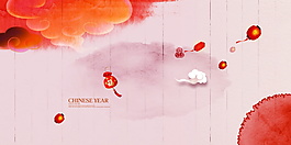 紅色喜慶2018春節(jié)背景素材