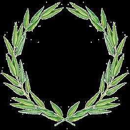 優(yōu)雅弧形花環(huán)卡通透明素材