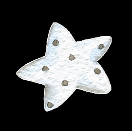 白色創(chuàng)意星星卡通透明素材