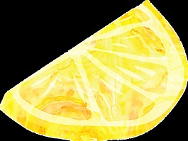 金色檸檬卡通透明素材