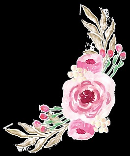 粉色花邊卡通透明素材