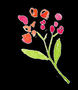 红心花束卡通透明素材