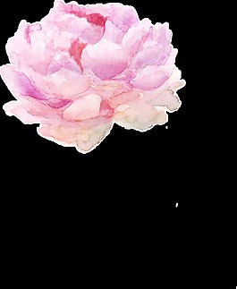 粉黑花蕊卡通透明素材
