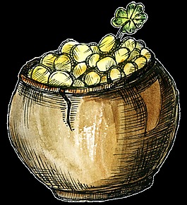 綠豆瓦罐卡通透明素材
