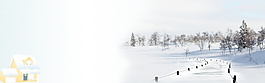 冬季戶外雪景banner背景