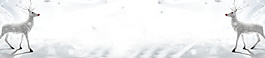 白色精美冬季banner背景