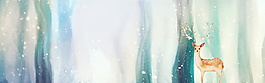 冬季夢幻樹林風(fēng)景banner背景