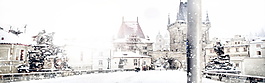 冬季雪地風景banner背景