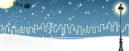 冬季夢幻雪地banner背景