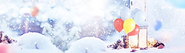 唯美雪地banner背景