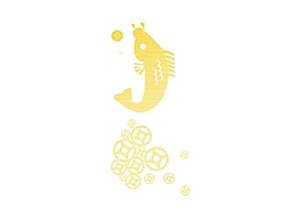 手绘黄色花纹元素